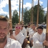 Bild från Dellenbaden av @adrianlerum - Vi hamnade mitt i ett bröllop och fick hjälpa till att ro ett brudpar över sjön Dellen #dellen #kyrkobåtsroddare #semester