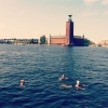Badande från Riddarholmen