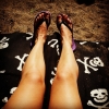 Bild av @malinsundelin85 - Är på badstranden med tre galna ungar som plaskar för fullt. Själv har jag fått på mig mina badflip-flops. Det får räcka för idag...
