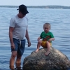 Bild av @anustoor - Idag är Anton och Alice med oss och då får det bli bad.