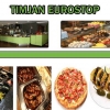 Välkommen till Timjan Eurostop.
Nu har vi lunchbuffé, du kan äta så mycket du vill för endast 75 Kr.

Här hittar du pizzabitar, tacos, husmanskost och salladsbuffé.

Vi har även för avhämtning, bara 50 Kr.