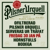 På Hornstulls Bodega tycker vi att det är gott med en kall, ljus öl. Om ölen dessutom är ofiltrerad, opastöriserad och levereras i handslagna trätunnor direkt i kylbil från Tjeckien är det förbannat gott. 

Av den anledningen kommer vi nu på fredag 30/1 a