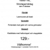 Här kommer söndagens trerättersmiddag.
Välkomna!