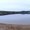 En panorama i maj, därför inga badande