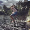 Bild från Sparrsjön av @drommerskan - Första doppet! #Sparrsjön
