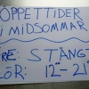 Öppettider i modsommar