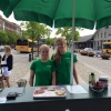 Rebecca and Anna-Lena - our friends from Germany are enjoying themselves at the bike! Great weather for a crêpe today! The café is open as well as the bike at the central station and the bike at Lomma Beach!