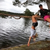 Bild från Ön i Delsjön av @jannialfredsson - Gick i land på en ö. Lekte i träd o så
