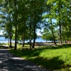 Vy över badstranden