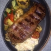 Fantastiskt ekologisk biff med kappa från Faringe kött med stekta grönsaker i Tryffelolja o Coleslaw