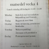 Matsedeln för V.4
Välkomna 