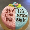 Grattis Lina 10 år & Markus 8 år, 1 vecka 