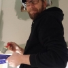 Stefan Linde, legendarisk köksmästare på restaurang Smak på konsthallen, kom förbi och frågade om han fick måla om kontoret.