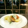 Dagens fisk:
Fiskfärsbiffar med remoulad och kokt potatis