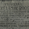 Erik Axel Roos gravhäll på Gestads gamla kyrkplats. Foto: Åke Johansson.