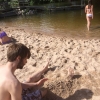 Bild av @fredrik_lide - Somliga leker mest på stranden, andra vill bada och bada och bada... :)