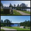 Bild från Grums Fish n' Camp - Sävsjön av @onechock - Utsikten från stugan vi ska vara i till söndag. Inte fy skam. Galet varmt är det så nu blir det att ta sommarens första dopp. Imorgon har vi hyrt motordriven brygga så då blir det ut och fiska! :)