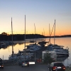 Marina in front of the house at nighttime!