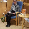 Högläsning igår på Ronneby bibliotek. 
Agneta Fagerberg läste valda stycken ut boken Inte en främling: 41 berättelser om identitet och mångfald.