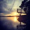 Bild av @alexandergronlund - Kvällsdopp med frugan #vadsbro #klassiker #kvällsdopp