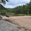 Sandstranden, vindskydd.