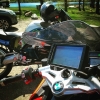 Bild från Västra Ingsjöns badplats av @bmwd10 - Fikastopp vid Västra Ingsjön. #bmwd10 #bmwmotorrad #garmin #garminofficial