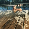 Bild från Hamptjärn av @henry_chapman - Jo, jag badade också. Hampen har sällan varit så... uppfriskande.