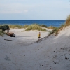 På väg ner till stranden...