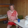 Fikar inne i stugan på höjden