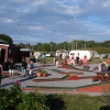 På bilden se ni minigolfbanan som idag är mer uppdaterad med roligare banor.