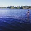 Bild från Västerås Camping Ängsö av @fonjorsling - Kvällsdopp. #sommarkväll