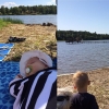 Bild från Västerås Camping Ängsö av @linahej - Hänger på Sundängen idag ☀️ #svensksommar #värme #minabarn #dotterson #bad #augusti