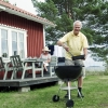 Grillning direkt utanför stugan