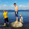 Barnvänliga badvikar för krabbfiske...