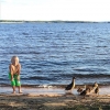 Bild från Karlsborgs Camping av @karinjoh_ - Theos kusin Lukas tog ett kvällsdopp tillsammans med familjen And förut ikväll