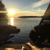 Bild från Grisslehamn Camping av @mannstrm - Efterlängtat kvällsbad med lurven!