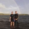 Bild från Stenö Havsbad & Camping av @mikaelmalmberg - Bilden på Mathilda och Samuel är tagen på  Sandskär utanför Stenö vid 21 tiden i måndags, då vi var 8 pers ute på swimrunträning. I helgen ska Mathilda och Samuel köra #hoforsswimrun2015 tillsammans o
