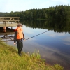 Fiske i Dalälven vid campingen