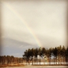 Bild från Kerstins Udde Trehörningsjö av @walleralle - Hittade skatten. #regnbåge #trehörningssjö