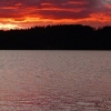 Bastu afton vid sjön Mjörn i Alingsås 