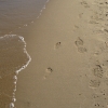 Fotspår i sanden
