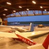 Hangar med 40 meter spännvidd.