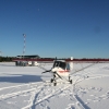 Feringe Flygplats en vacker vinterdag