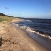 Bild från Beachen Nybrostrand av @simonettadamm - Testade lite löpning på stranden idag..... Nog inte bästa dagen!!!! Storm och inte mycket strand kvar
