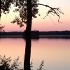 solnedgång vid Orranäsasjön.