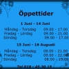Öppettider för sommaren! Varmt välkomna till oss!