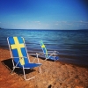 Bild från Brevik Vättern  av @sjovill - Softar... 24 i vattnet 31 i luften :) #vättern #brevik #badartillsjagblirettrussin #happy #sweden #sol #semester
