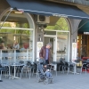 Utanför Mauro Espressobar.