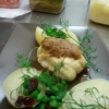 Brödbakad kolja med skiratsmör