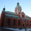 Kyrkan byggdes i två etapper. Grunden lades under 1580-talet